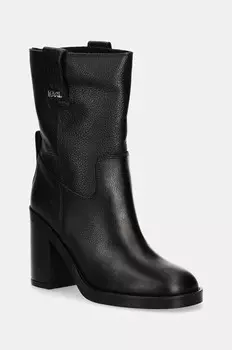 Кожаные ботильоны Karl Lagerfeld BROOKLYN, черный