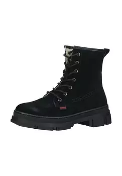 Кожаные ботильоны KicKers, черный