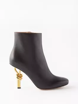 Кожаные ботильоны knot 90 Bottega Veneta, черный