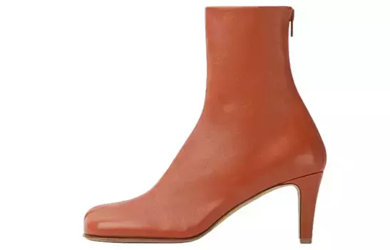 Кожаные ботильоны коричневые женские Bottega Veneta