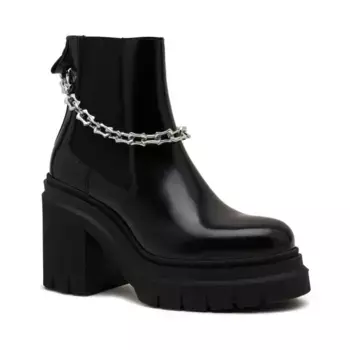 Кожаные ботильоны krisheel chbt90 BP Hugo x Bella Poarch Hugo, черный