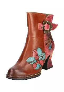 Кожаные ботильоны LAURA VITA, цвет Camel