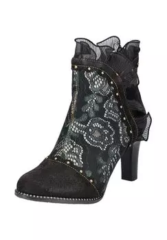 Кожаные ботильоны LAURA VITA, хаки