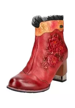 Кожаные ботильоны LAURA VITA, красный