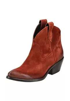 Кожаные ботильоны LAZAMANI, красный