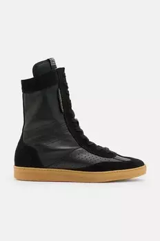 Кожаные ботильоны Louise High Top AllSaints, черный