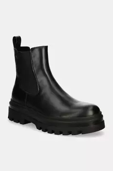 Кожаные ботильоны LUGGED CHELSEA BOOT LTH Calvin Klein Jeans, черный
