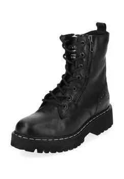 Кожаные ботильоны MUSTANG, черный