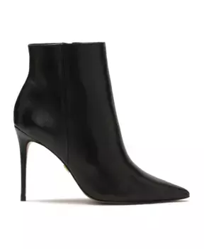 Кожаные ботильоны на каблуке Kazar, черный