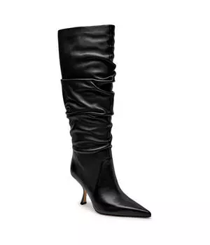 Кожаные ботильоны на каблуке Luna Michael Kors, черный