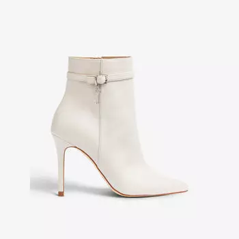 Кожаные ботильоны на каблуке с подвеской Clover Lk Bennett, бежевый