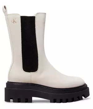 Кожаные ботильоны на платформе Calvin Klein Jeans, желтый