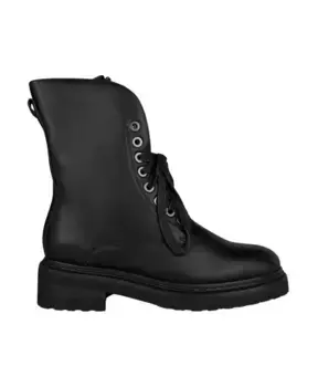 Кожаные ботильоны на шнуровке Alma En Pena, черный