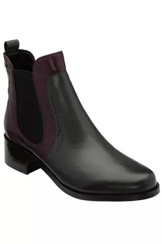 Кожаные ботильоны на шнуровке Lotus, черный