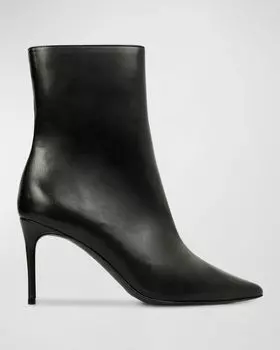 Кожаные ботильоны на шпильке Dahlia Black Suede Studio, цвет Black Buffed Nappa