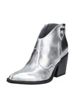Кожаные ботильоны Nerogiardini, серебряный
