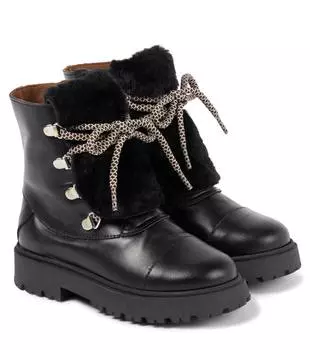 Кожаные ботильоны Pp, черный