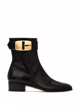 Кожаные ботильоны Retro G Gucci, черный