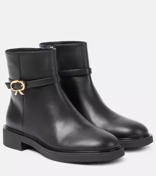 Кожаные ботильоны ribbon dumont 20 Gianvito Rossi, черный