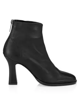 Кожаные ботильоны с квадратным носком Co, черный