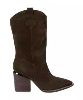 Кожаные ботильоны с острым носком Alma En Pena, коричневый