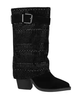 Кожаные ботильоны с острым носком Alma En Pena, черный