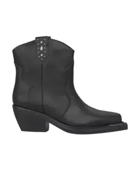 Кожаные ботильоны с заклепками Alma En Pena, черный
