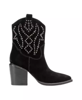 Кожаные ботильоны с заклепками Alma En Pena, черный