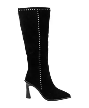 Кожаные ботильоны с заклепками Alma En Pena, черный