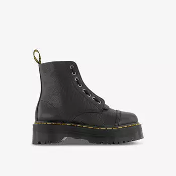 Кожаные ботильоны Sinclair на молнии с прострочкой в тон Dr. Martens, черный