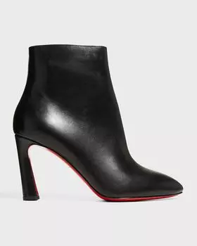 Кожаные ботильоны So Eleonor на красной подошве Christian Louboutin, цвет Black