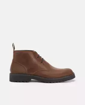 Кожаные ботильоны со шнурками Barbour, цвет Marrn Caramelo