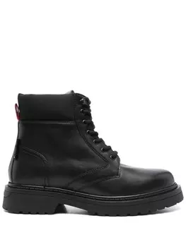 Кожаные ботильоны Tommy Jeans, черный