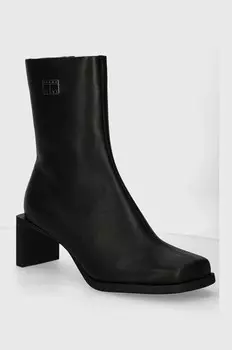 Кожаные ботильоны Tommy Jeans THE SOHO BOOT, черный