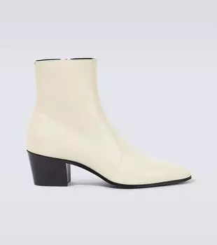 Кожаные ботильоны vassili 60 Saint Laurent, бежевый