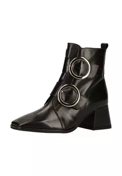 Кожаные ботильоны wonders, черный