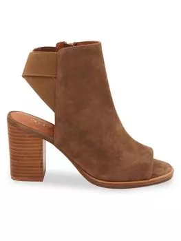 Кожаные ботильоны Zazie с открытым носком Andre Assous, цвет Cognac Suede