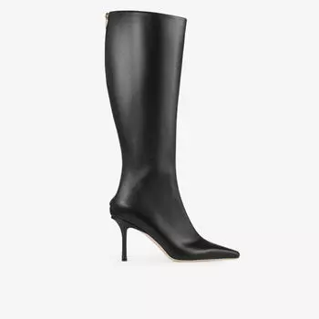 Кожаные ботинки Agathe 85 с острым носком Jimmy Choo, черный