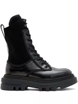 Кожаные ботинки AllSaints, черный
