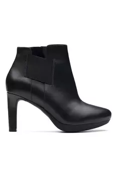 Кожаные ботинки Ambyr с текстилем Clarks, черный