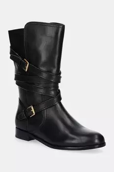 Кожаные ботинки Briannah Lauren Ralph Lauren, черный