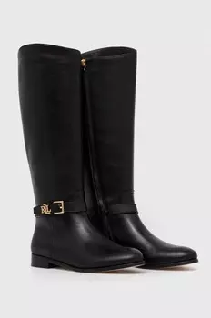 Кожаные ботинки Brooke Tall Lauren Ralph Lauren, черный
