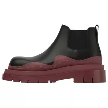 Кожаные ботинки Chelsea с толстой подошвой, черные, коричневые Bottega Veneta