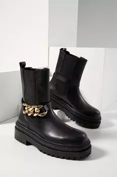 Кожаные ботинки челси Answear Lab, черный