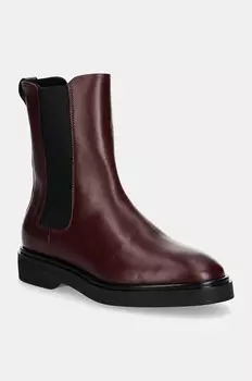 Кожаные ботинки челси Calvin Klein FLAT CHELSEA BOOT LTH, гранатовый
