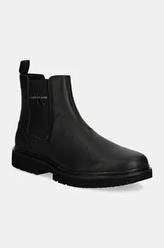 Кожаные ботинки челси Calvin Klein Jeans EVA MID CHELSEA BOOT LTH, черный