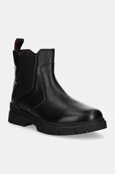 Кожаные ботинки челси HUGO Ryan, черный