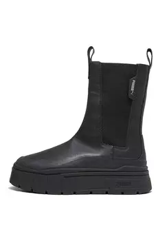 Кожаные ботинки челси Mayze Stack с текстилем Puma, черный