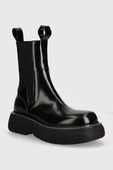 Кожаные ботинки челси MSGM, черный