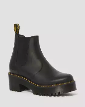 Кожаные ботинки челси на платформе Dr. Martens Rometty Wyoming, цвет Black — Burnished Wyoming